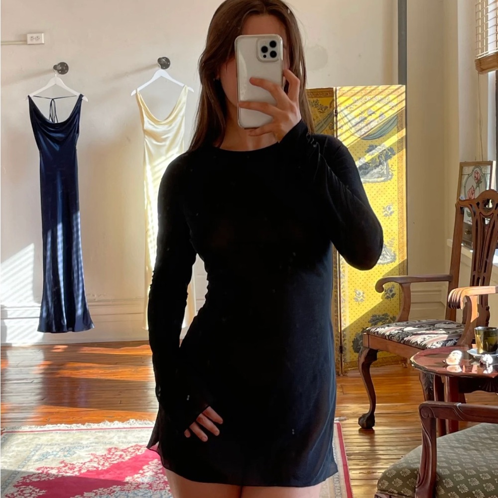 NWOT Mirror Palais Sheer Raglan Dress - Picture 1 of 4